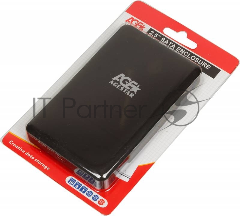 Внешний корпус для HDD AgeStar 31UBCP3C SATA алюминий черный 2.5