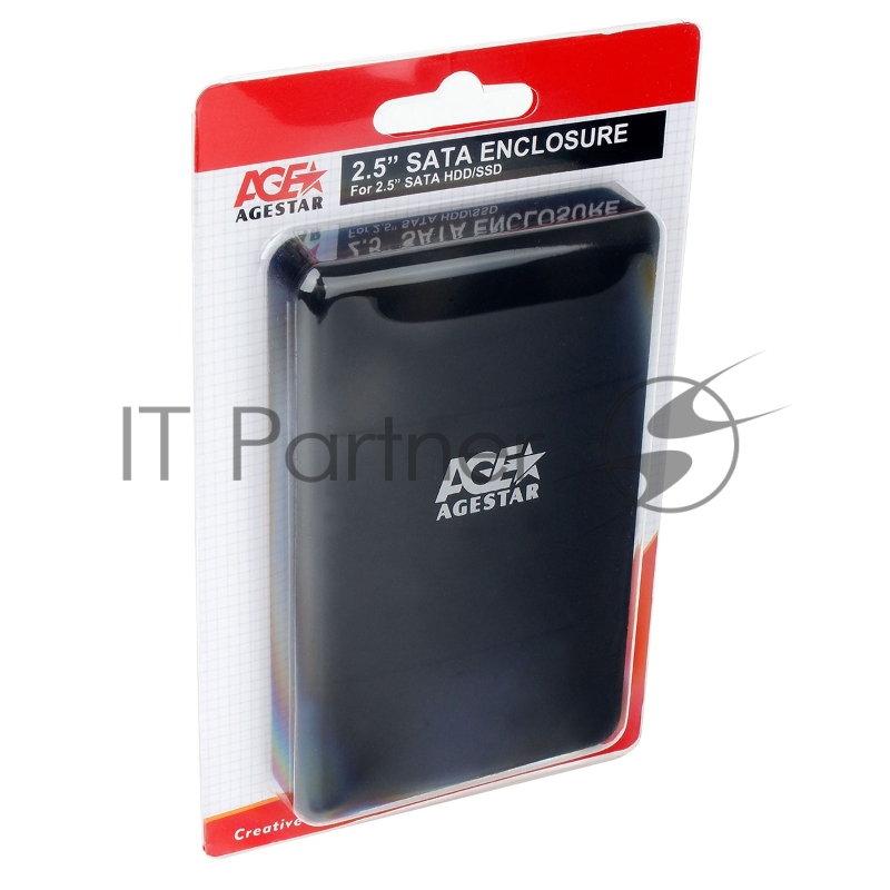 Внешний корпус для HDD AgeStar 31UBCP3C SATA алюминий черный 2.5