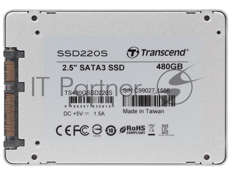 Накопитель SSD Transcend SATA III 2.5 480GB SSD220S (Read 550Mb/s Write 450mb/s SATAIII TS480G