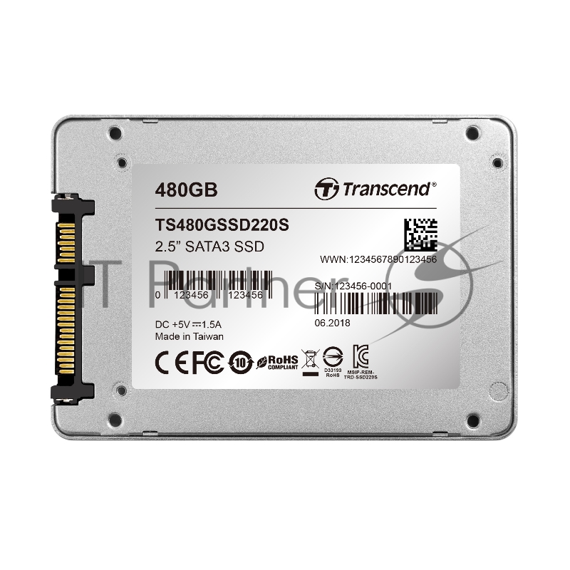 Накопитель SSD Transcend SATA III 2.5 480GB SSD220S (Read 550Mb/s Write 450mb/s SATAIII TS480G