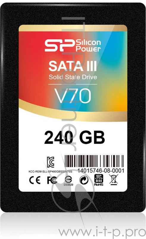 Накопитель SSD Silicon Power SATA III 240Gb SP240GBSS3V70S25 Velox V70 2.5