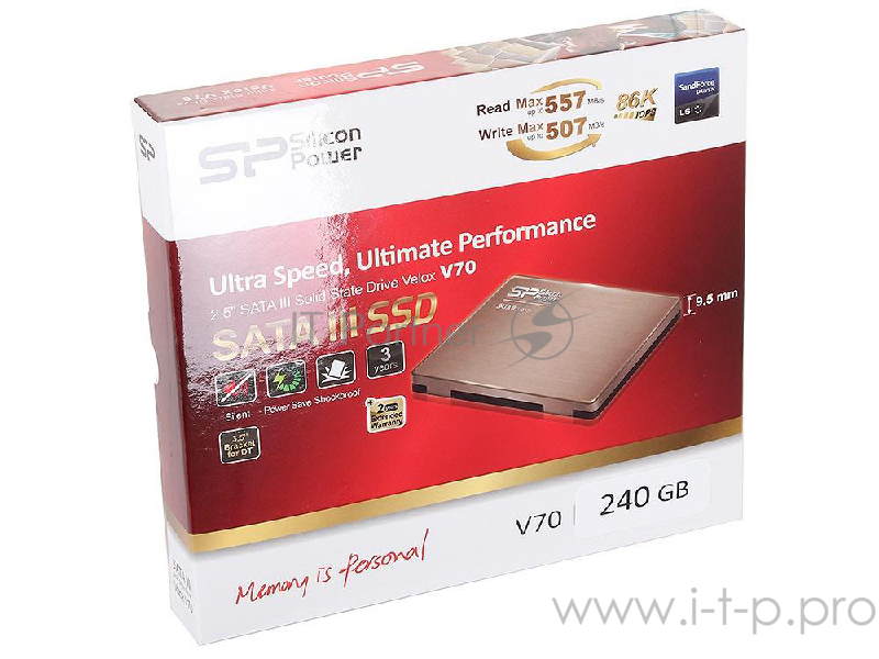 Накопитель SSD Silicon Power SATA III 240Gb SP240GBSS3V70S25 Velox V70 2.5