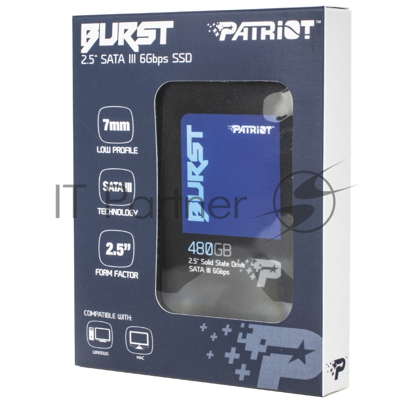 SSD жесткий диск SATA2.5 480GB BURST PBU480GS25SSDR PATRIOT