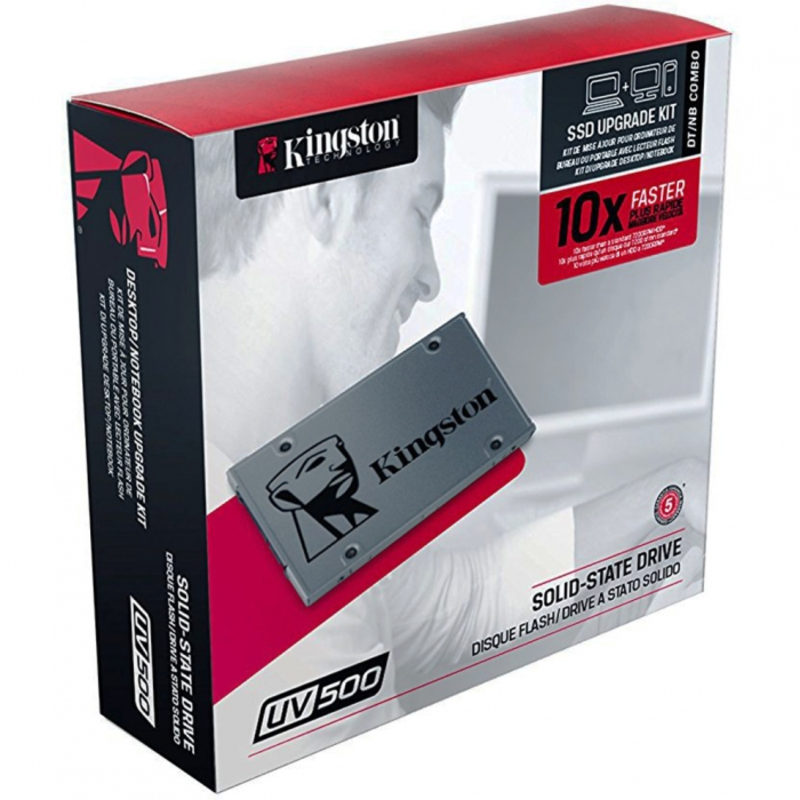 SSD 2.5 Kingston 120Gb UV500 Series SUV500B/120G Upgrade Bundle (SATA3, up to 520/320Mbs, 85000 I