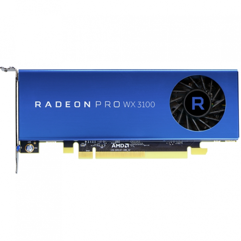 Профессиональная видеокарта RADEON PRO WX 3100 - 4GB GDDR5 2-MDP / 1-DP PCIE 3.0 100-505999