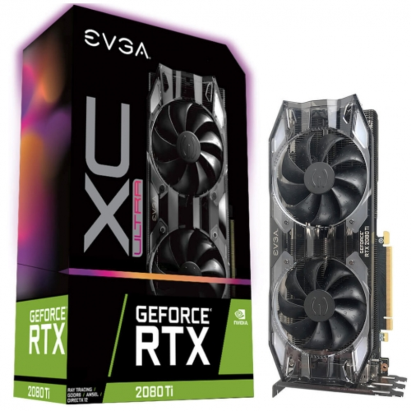Видеокарта EVGA GeForce RTX 2080 Ti XC ULTRA GAMING, PCI-Ex16 3.0, 11GB, GDDR6, 352bit, HDMI, 3xDP, USB Type-C RTL (11G-P4-2