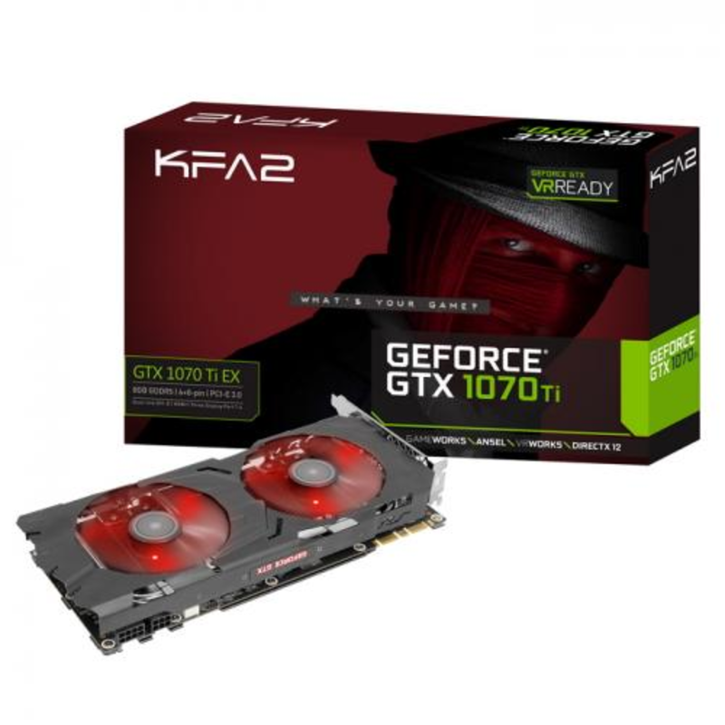 Видеокарта PCI-E KFA2 GeForce GTX1070Ti EX RED EDITION PCI-E 8GB (70ISH6DHL5MK) , RTL {10} (130729)