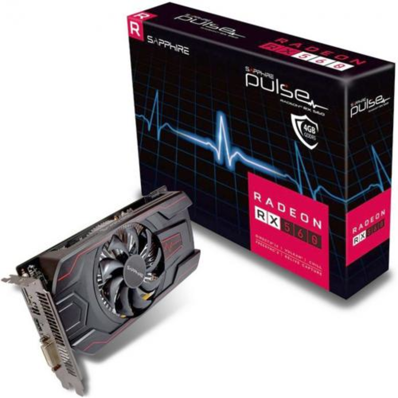 Видеокарта Sapphire PCI-E 11267-22-20G PULSE RX 560 OC (UEFI) AMD Radeon RX 560 2048Mb 128bit GDDR5 1216/6000 DVIx1/HDMIx1/DPx1/HDCP Ret