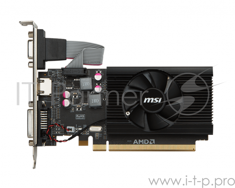 Видеокарта MSI PCI-E R7 240 1GD3 64b LP AMD Radeon R7 240 1024Mb 64bit DDR3 600/1600 DVIx1/HDMIx1/CR