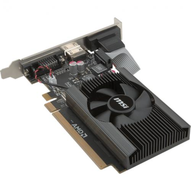 Видеокарта MSI PCI-E R7 240 1GD3 64b LP AMD Radeon R7 240 1024Mb 64bit DDR3 600/1600 DVIx1/HDMIx1/CR