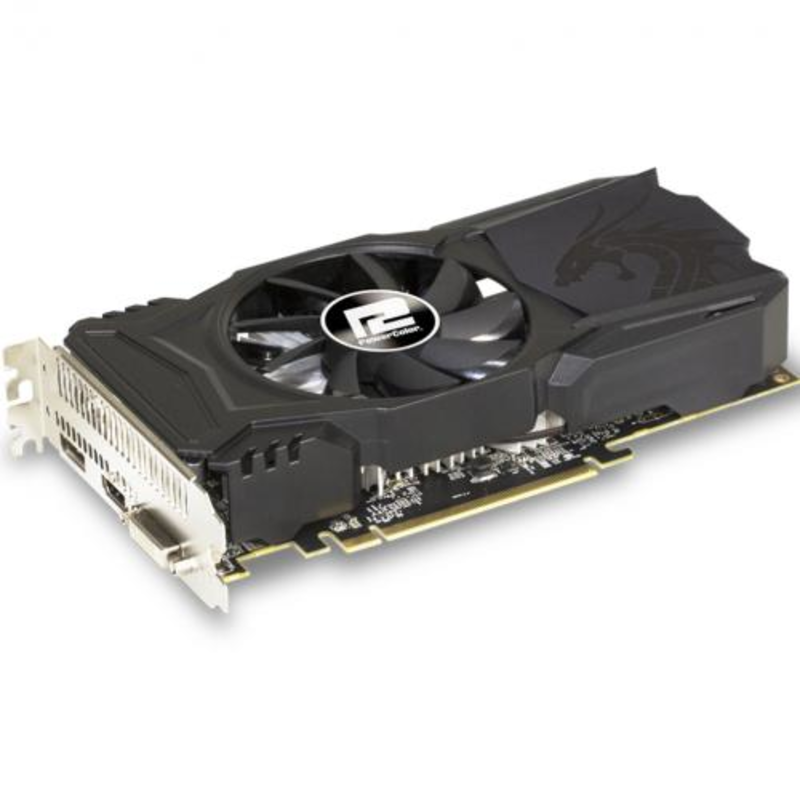 Видеокарта 4Gb (PCI-E) PowerColor RX 560 (AXRX 560 4GBD5-DHA) (RX 560, GDDR5, 256 bit, HDCP, DVI, HDMI, DP, retail)