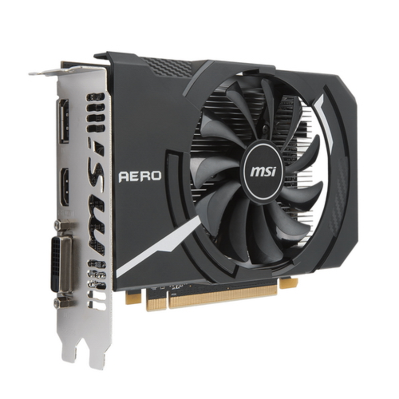 Видеокарта 4Gb PCI-E MSI Radeon RX 550 AERO ITX 4G OC RX550, GDDR5, 128 bit, DVI, HDMI, DP, Retai