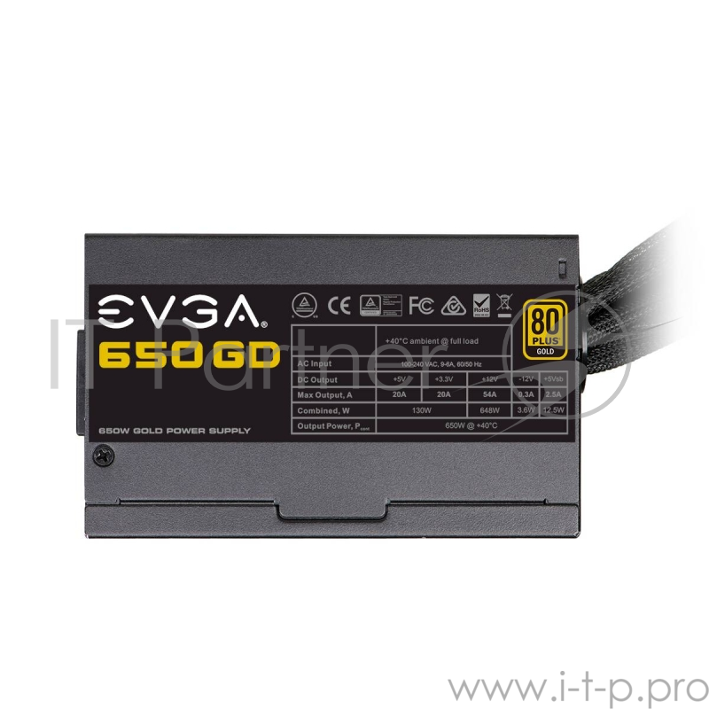 Блок Питания EVGA 100-W1-0600-K2 80+ WHITE 600W RTL{6}