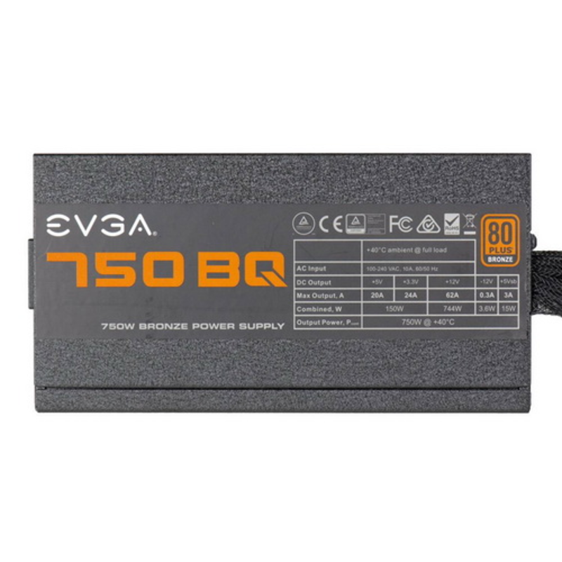 Блок Питания EVGA 110-BQ-0750-V2 80+ BRONZE 750W, Semi Modular RTL{6}