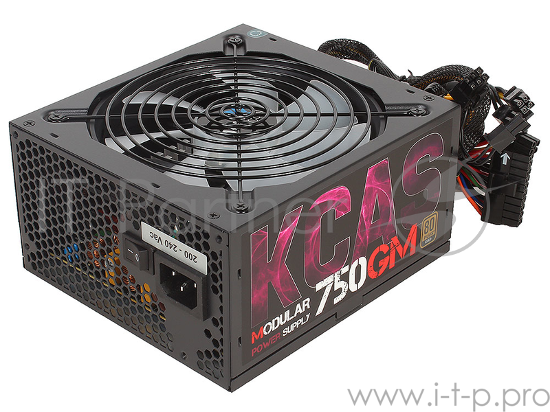 Блок питания Aerocool 750W Retail KCAS-750GM , модульный, ATX v2.4, 80+ Gold, 4+4-Pin, 4x PCI-E (6+2