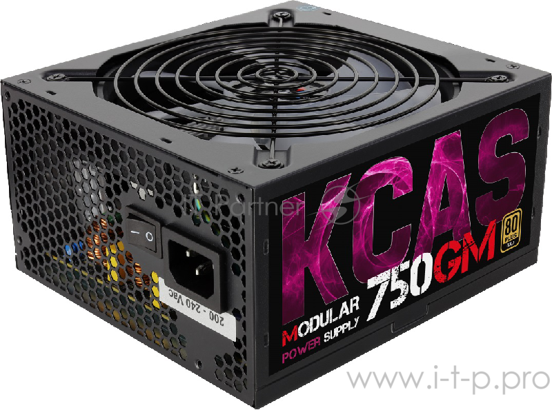 Блок питания Aerocool 750W Retail KCAS-750GM , модульный, ATX v2.4, 80+ Gold, 4+4-Pin, 4x PCI-E (6+2