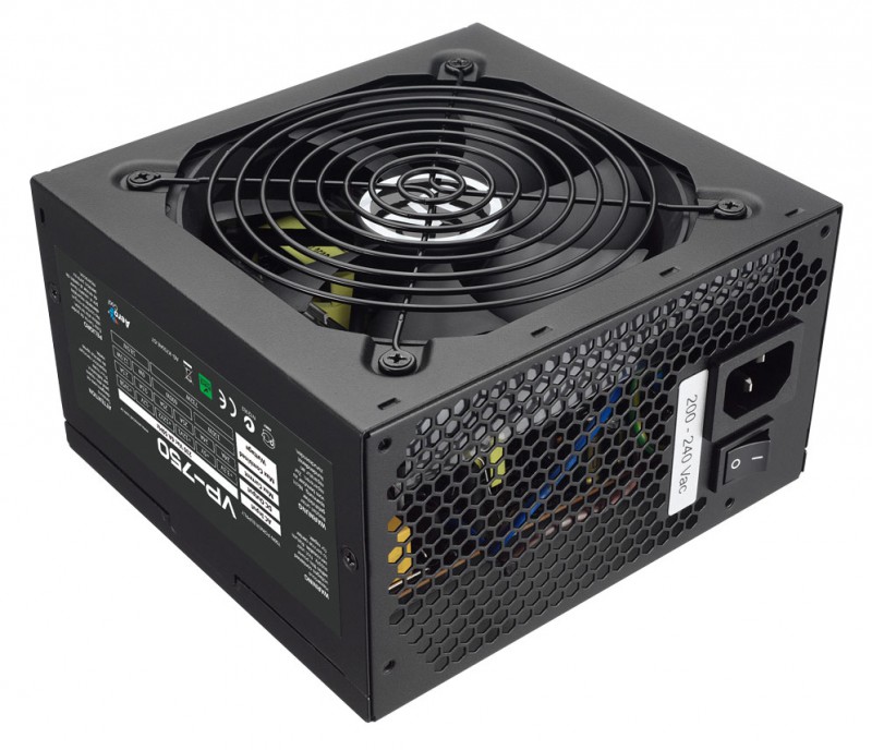 Блок питания Aerocool ATX 750W VP-750 (24+4+4pin) APFC 120mm fan 6xSATA RTL