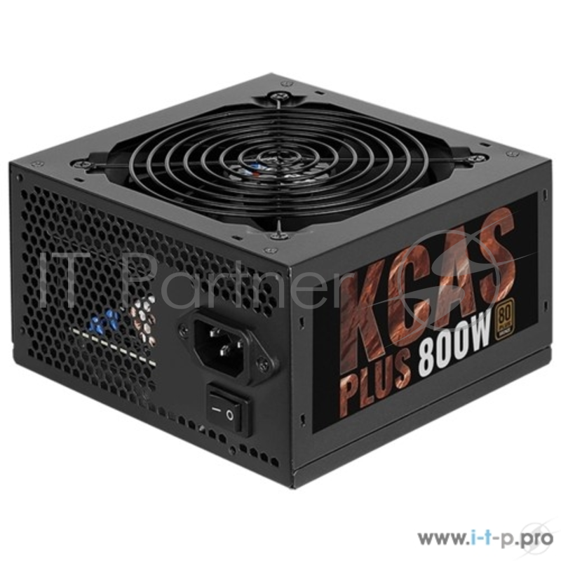 Блок питания Aerocool ATX 800W KCAS-800W PLUS 80+ bronze (24+4+4pin) APFC 120mm fan 7xSATA RTL