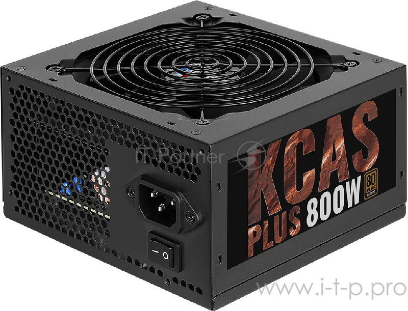 Блок питания Aerocool ATX 800W KCAS-800W PLUS 80+ bronze (24+4+4pin) APFC 120mm fan 7xSATA RTL