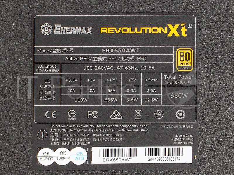 Блок питания Enermax REVOLUTION X'T II 650W Gold RTL {6}