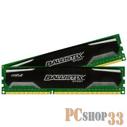Модуль памяти 2x4ГБ DDR3 SDRAM Crucial Ballistix Sport BLS2CP4G3D1609DS1S00CEU (PC12800, 1600МГц, CL9)