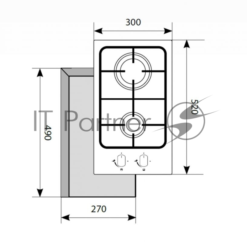 Газовая варочная поверхность Lex GVS 320 IX нержавеющая сталь