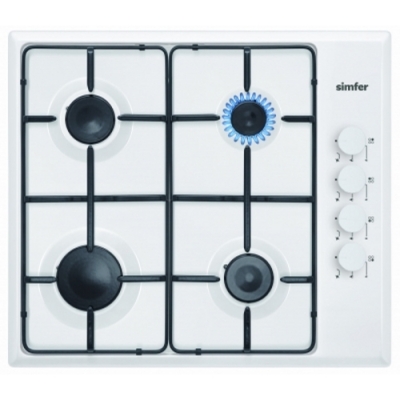 Газовая варочная поверхность Simfer H60Q40W413 белый