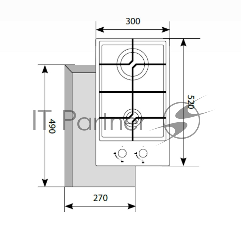 Газовая варочная поверхность Lex GVG 321 BL черный