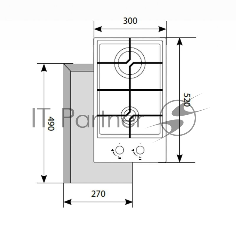 Газовая варочная поверхность Lex GVG 321 BL черный