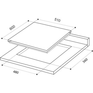 Газовая варочная поверхность Lex GVG 640-1 BL черный