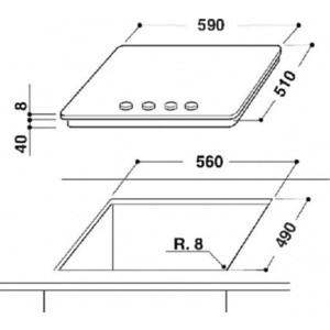 Варочная поверхность газовая Whirlpool GOA 6425/S, закаленное стекло, коричневая