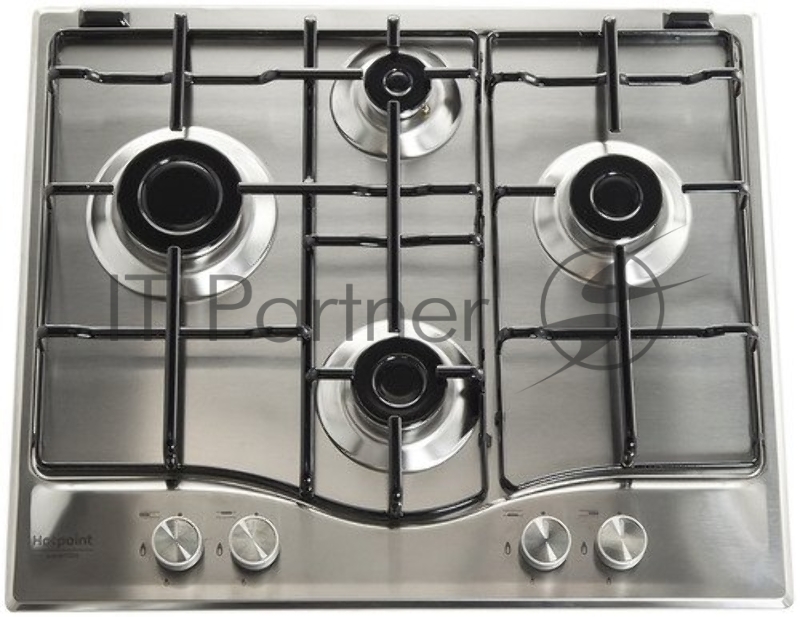 Варочная поверхность газовая Hotpoint-Ariston PCN 642 IX/HA RU, нержавеющая сталь, серебро