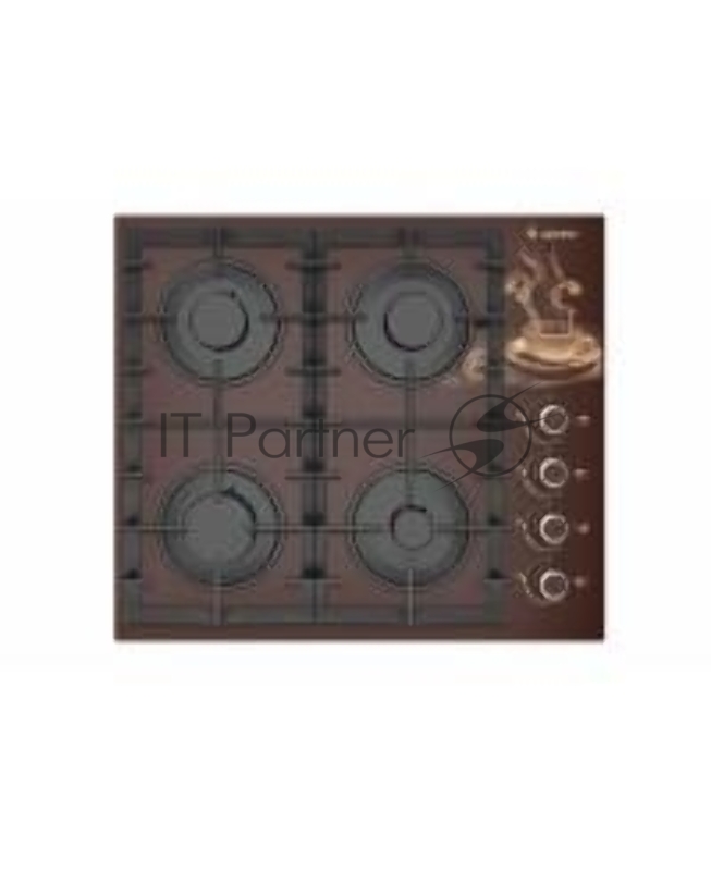 Варочная поверхность газовая Gefest СВН 2230 К17, закаленное стекло, коричневая