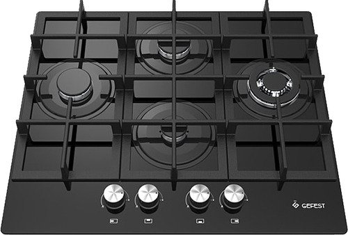 Варочная поверхность газовая Gefest ПВГ 2231-01 К3, закаленное стекло, черная