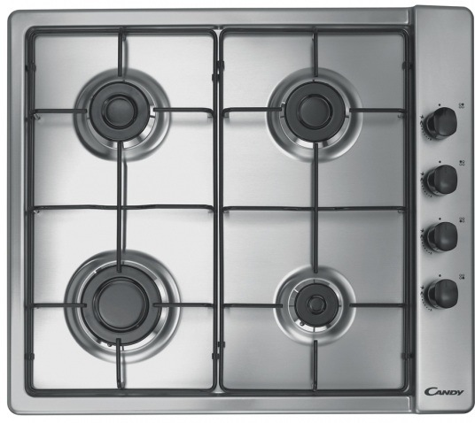 Варочная поверхность газовая Candy CLG 64 PX, нержавеющая сталь, серебро