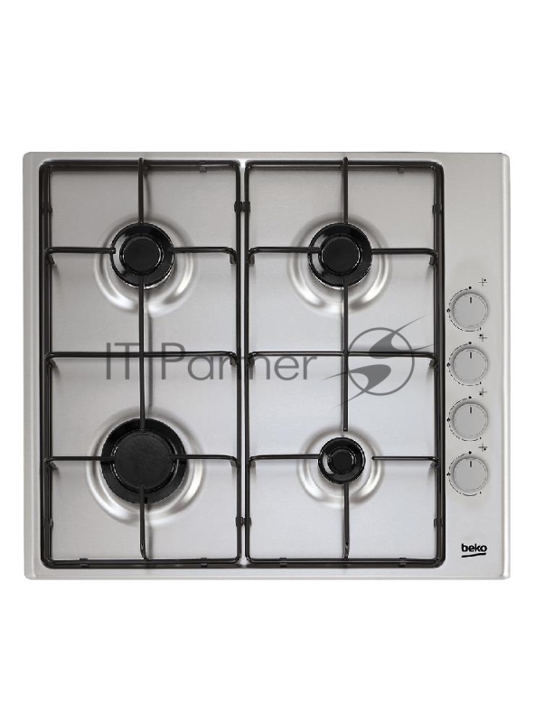 Варочная поверхность газовая Beko HIZG 64120 SX, нержавеющая сталь, серебро