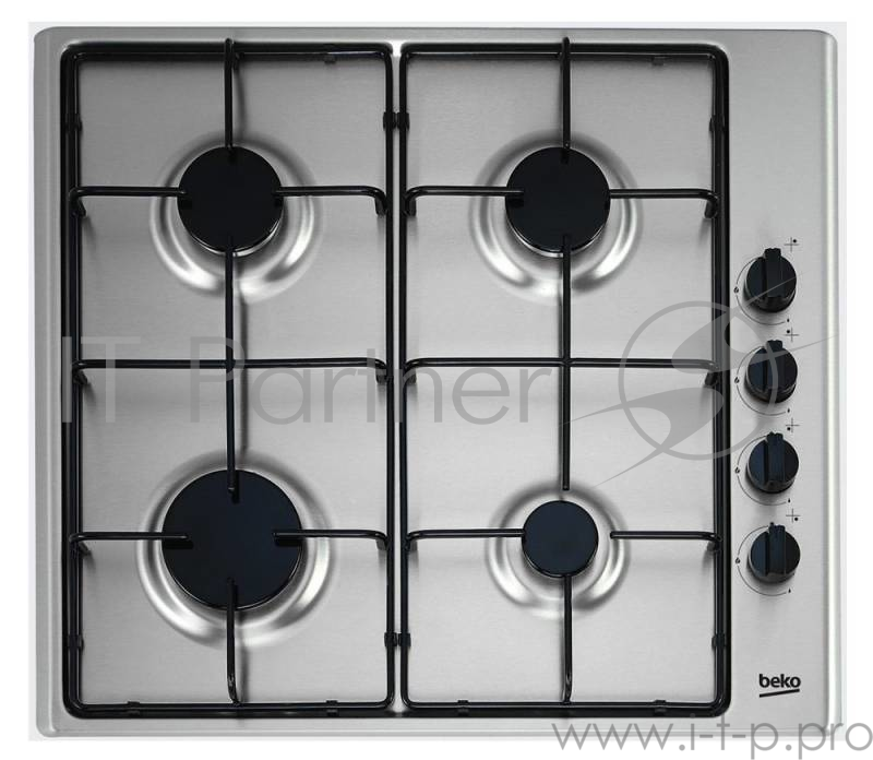 Варочная поверхность газовая Beko HIZG 64120 X, нержавеющая сталь, серебро