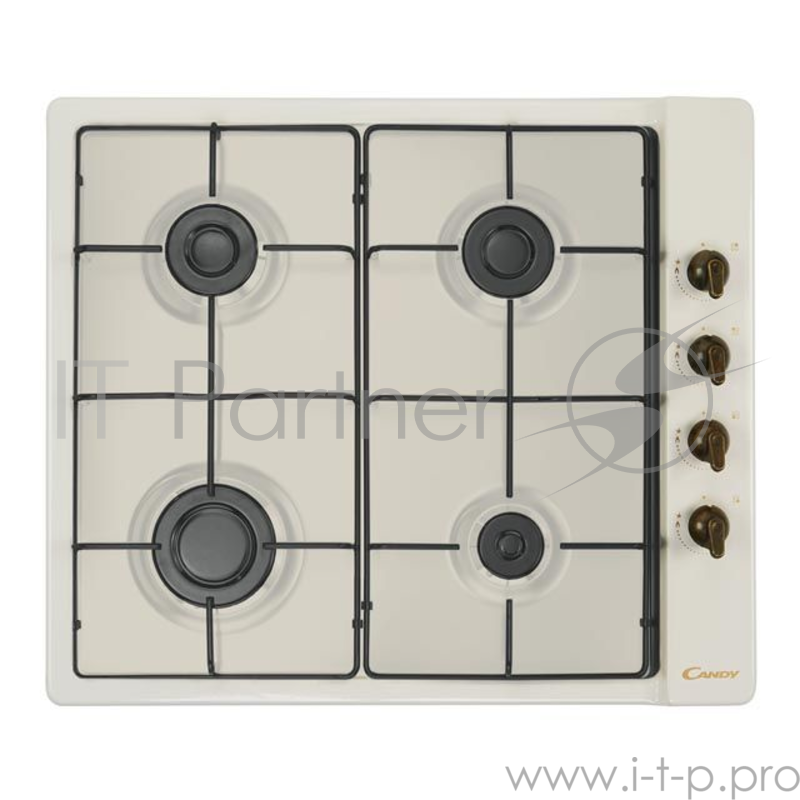 Встраиваемая газовая панель CANDY CLGC 64 SPBA / 59х51х3 см, Газ-контроль. Автоматический электроподжиг, бежевый