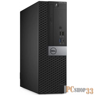 Компьютер Dell OptiPlex 7050 SFF 7050-2585 (Core i5 6500-3.20ГГц, 8ГБ, 256ГБ SSD, HDG, DVDRW, LAN, W10 Pro) + клавиатура + мышь