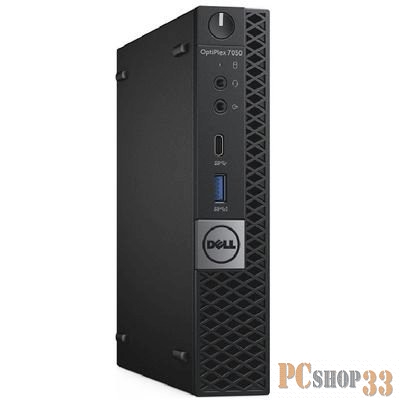 Компьютер Dell OptiPlex 7050 MFF 7050-2592 (Core i5 6500T-2.50ГГц, 8ГБ, 1000ГБ, HDG, LAN, WiFi, BT, W10 Pro) + клавиатура + мышь