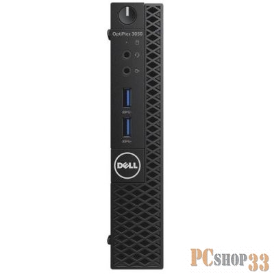 Компьютер Dell OptiPlex 3050 MFF 3050-0498 (Pentium G4400T-2.90ГГц, 4ГБ, 500ГБ, HDG, LAN, Linux) + клавиатура + мышь