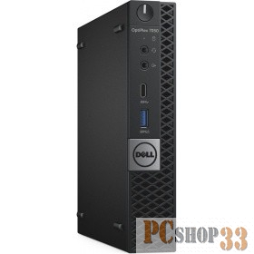 Компьютер Dell OptiPlex 7050 MFF 7050-8350 (Core i7 7700T-2.90ГГц, 8ГБ, 500ГБ, HDG, LAN, WiFi, BT, W10 Pro) + клавиатура + мышь