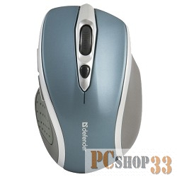 Оптическая мышь Defender MM-675 Safari Nano 52675, беспров., 5кн.+скр., сине-серебр. (USB)
