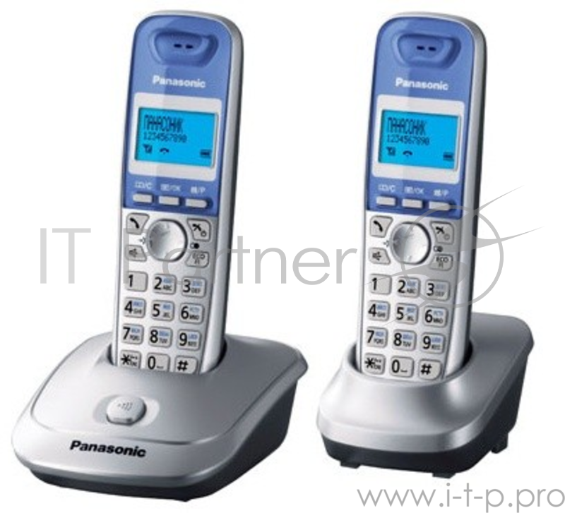 Радиотелефон Panasonic KX-TG2512RUS, DECT, с опред.номера, доп. трубка, серебр.