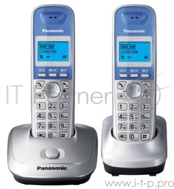 Радиотелефон Panasonic KX-TG2512RUS, DECT, с опред.номера, доп. трубка, серебр.