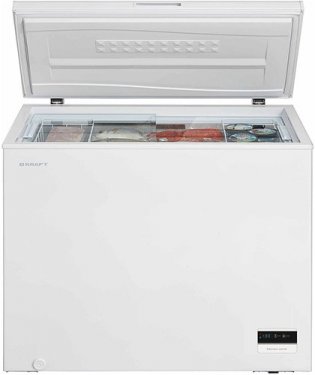 Морозильник ларь KRAFT BD(W)-335BLG с LCD дисплеем, белый