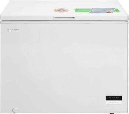 Морозильник ларь KRAFT BD(W)-335BLG с LCD дисплеем, белый