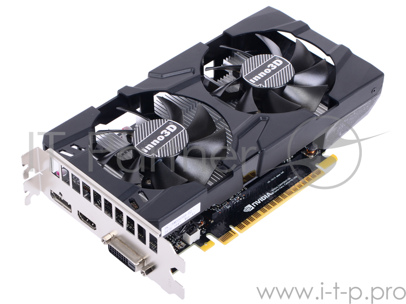 Видеокарта Inno3D GTX1050TI Twin X2 4Gb GDDR5 128bit DP, DVI-D, HDMI (N105T-1DDV-M5CM) RTL