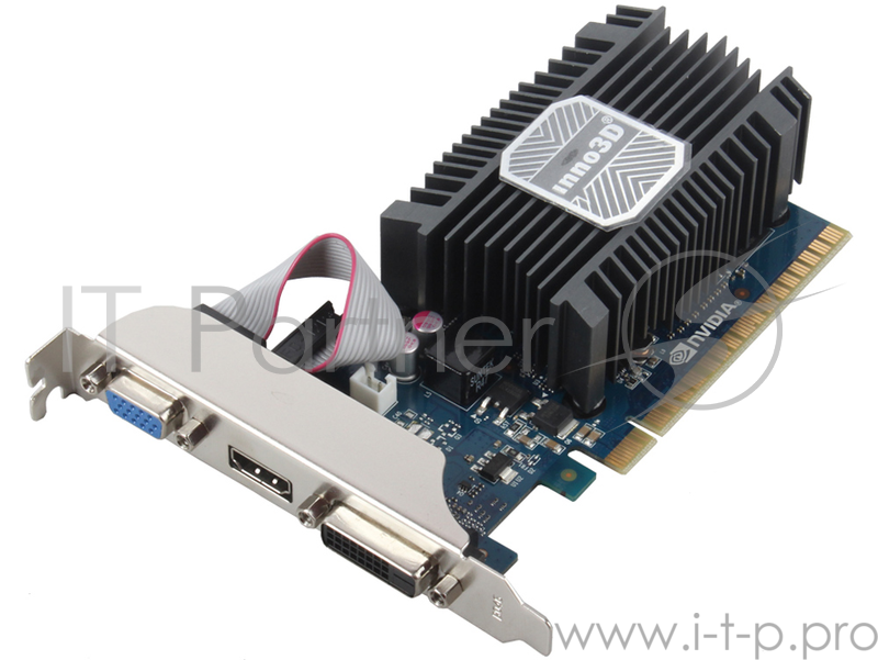 Видеокарта 2Gb <PCI-E> Inno3D GT730 c CUDA <GFGT730, SDDR3, 64 bit, HDCP, DVI, HDMI, Retail>