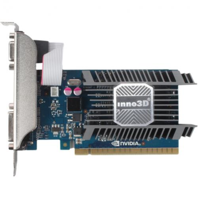 Видеокарта 2Gb <PCI-E> Inno3D GT730 c CUDA <GFGT730, SDDR3, 64 bit, HDCP, DVI, HDMI, Retail>